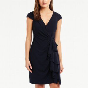 Chequer black sleeveless dress size 4